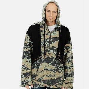 True Religion Camouflage and Black Hoodie Set